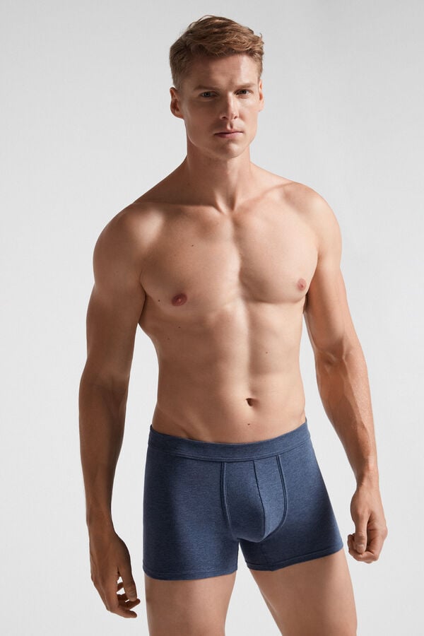 Boxer Intimissimi Superior Cotton Hombre Azules | WQTVF9285