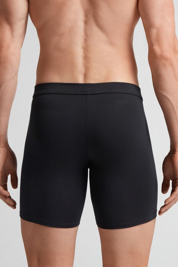 Boxer Intimissimi Superior Cotton Long Hombre Negras | QMUWV7831