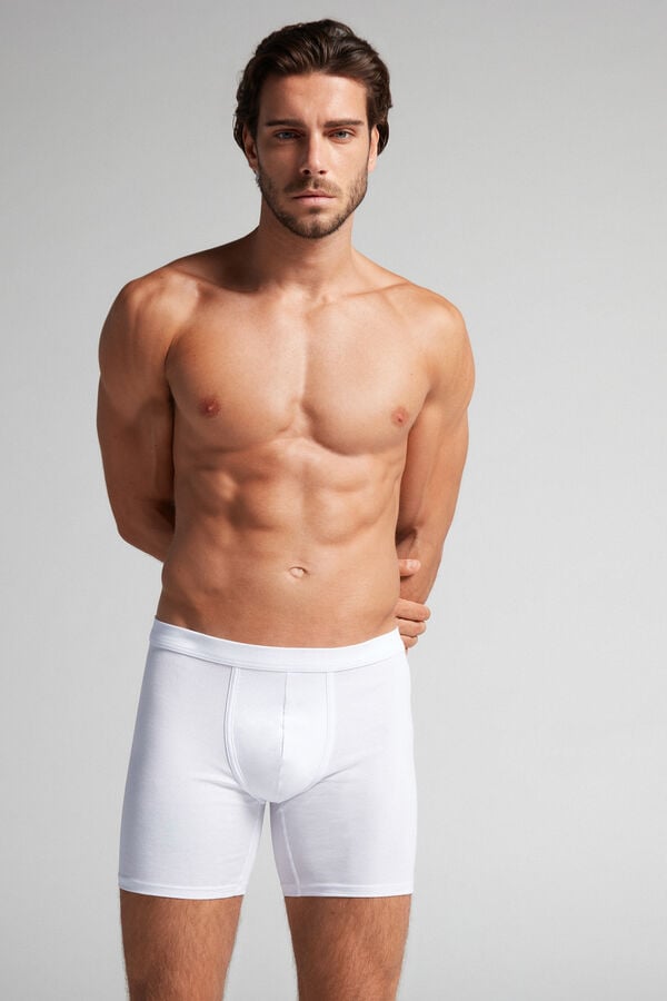 Boxer Intimissimi Superior Cotton Long Hombre Blancas | ENLAW7486