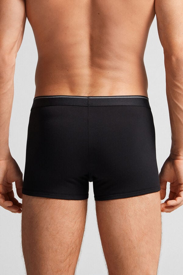 Boxer Intimissimi Superior Cotton With Exposed Elastic Hombre Negras Gris Oscuro | NEMPS9541