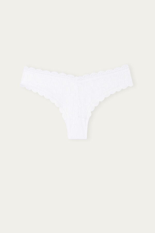 Bragas Intimissimi 80s-Style Lacezilian Mujer Blancas | OJLIH8159