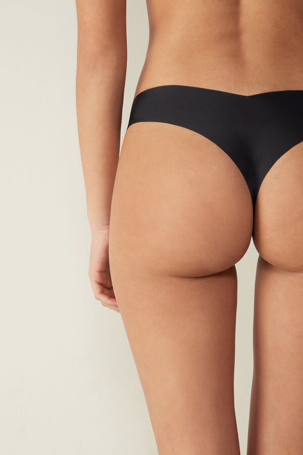 Bragas Intimissimi 80s-Stylezilian Ultralight Microfiber Mujer Negras | OLPDR5048