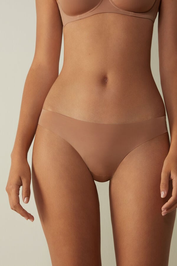 Bragas Intimissimi Brazilian Seamless Ultra Light Microfiber Mujer Beige | RYVFS3247