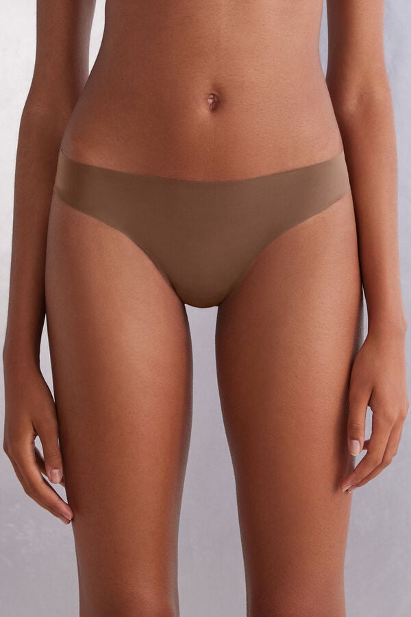 Bragas Intimissimi Brazilian Seamless Ultra Light Microfiber Mujer Beige Oscuro | IRTJS8749