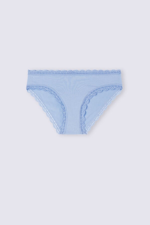 Bragas Intimissimi Cotton And Lace Mujer Azules | OEBSQ4809