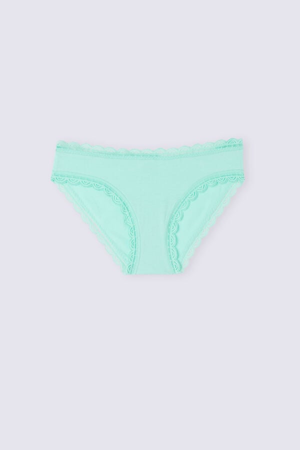 Bragas Intimissimi Cotton And Lace Mujer Verde | RZAWJ2871