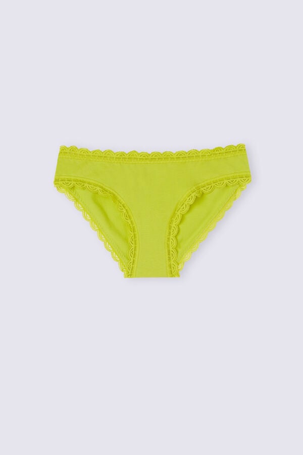 Bragas Intimissimi Cotton And Lace Mujer Verde | VKZYL5270