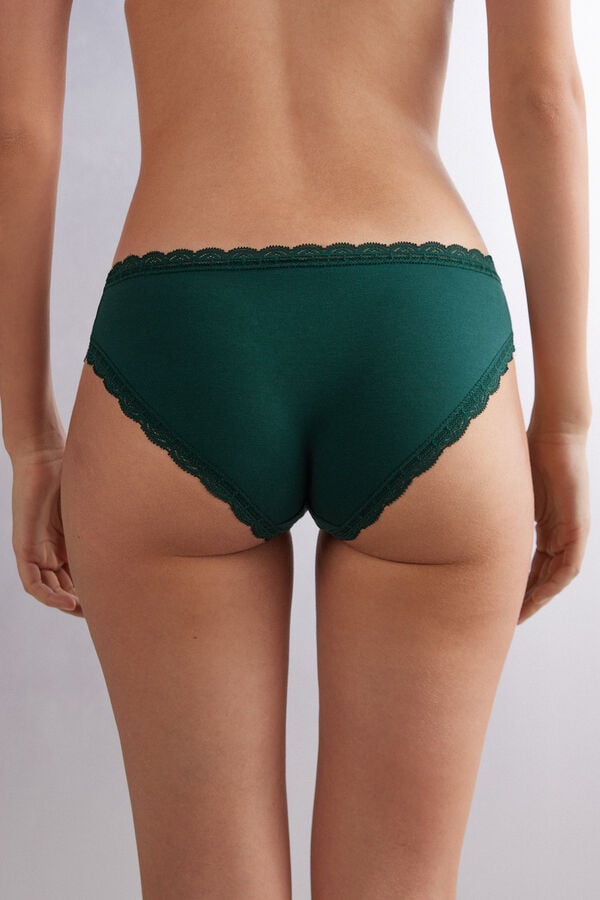 Bragas Intimissimi Cotton And Lace Mujer Verde | WEVNA4921