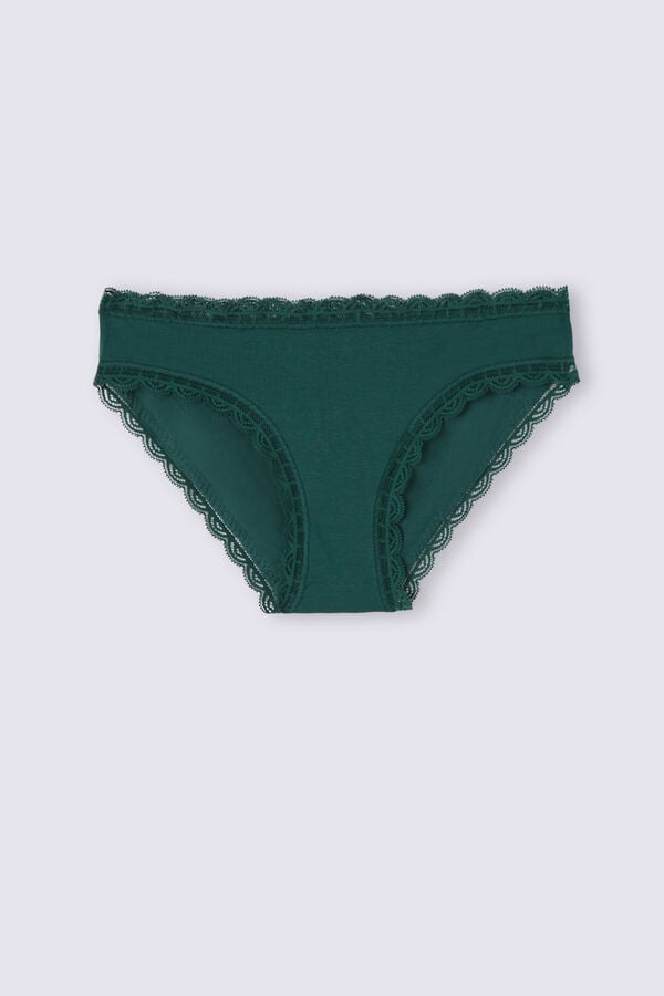 Bragas Intimissimi Cotton And Lace Mujer Verde | WEVNA4921