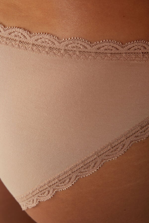 Bragas Intimissimi Cotton And Lace Mujer Naranjas Beige | VXPMS4263