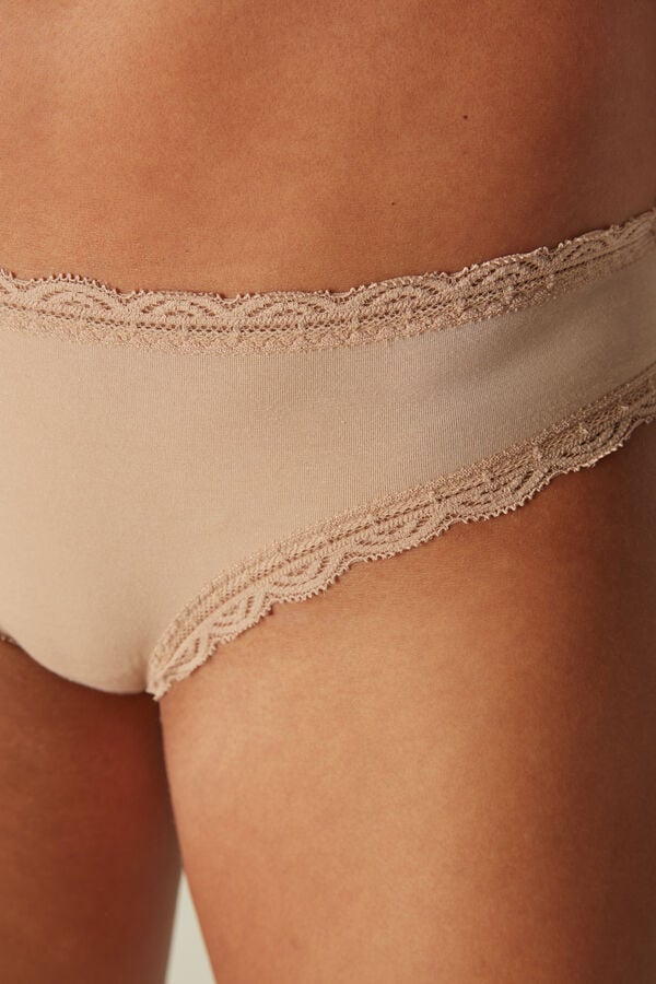 Bragas Intimissimi Cotton And Lace Mujer Naranjas Beige | VXPMS4263