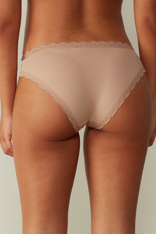 Bragas Intimissimi Cotton And Lace Mujer Naranjas Beige | VXPMS4263