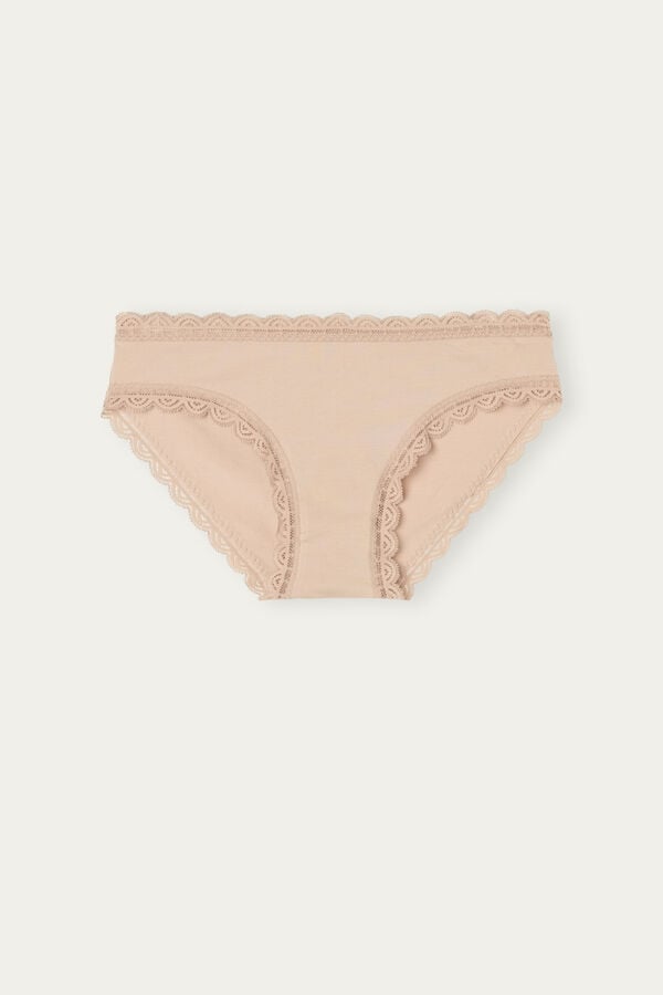 Bragas Intimissimi Cotton And Lace Mujer Naranjas Beige | VXPMS4263