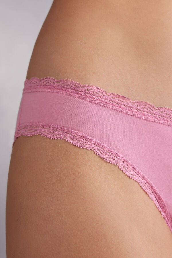 Bragas Intimissimi Cotton And Lace Mujer Rosas | VNEXJ9674