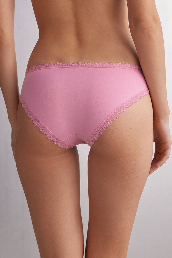 Bragas Intimissimi Cotton And Lace Mujer Rosas | VNEXJ9674