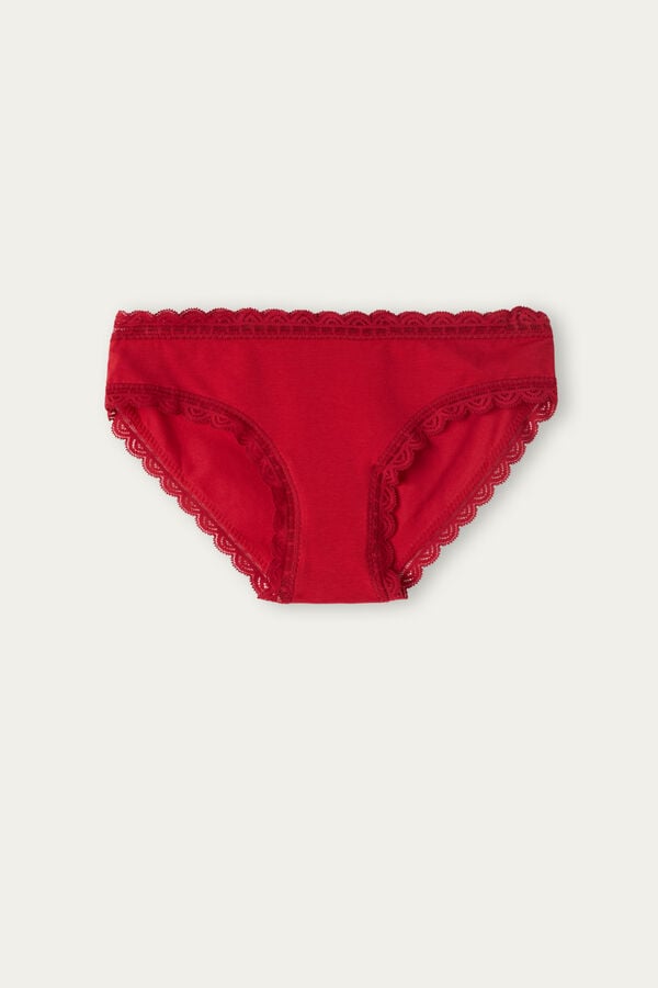 Bragas Intimissimi Cotton And Lace Mujer Rojas | XHNIJ8015