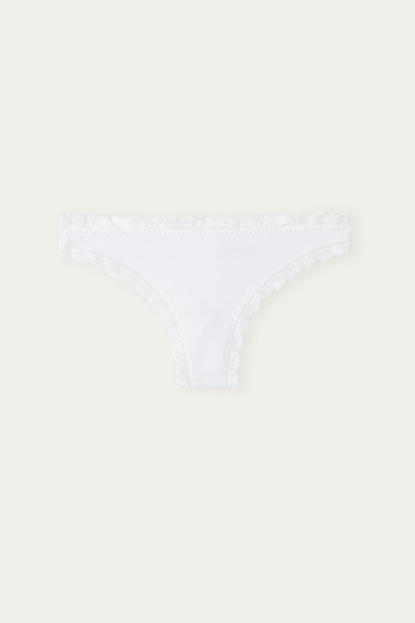 Bragas Intimissimi Cotton And Lacezilian Mujer Blancas | RZLET0579