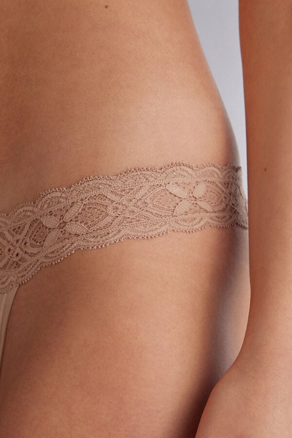 Bragas Intimissimi Lace And Microfiber Modifiedzilian Mujer Naranjas Beige | IMJTQ6901