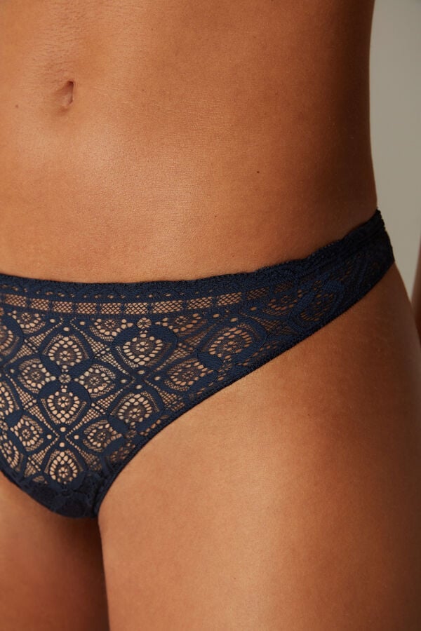 Bragas Intimissimi Lace And Microfiberzilian Mujer Azules | NLMXA7962