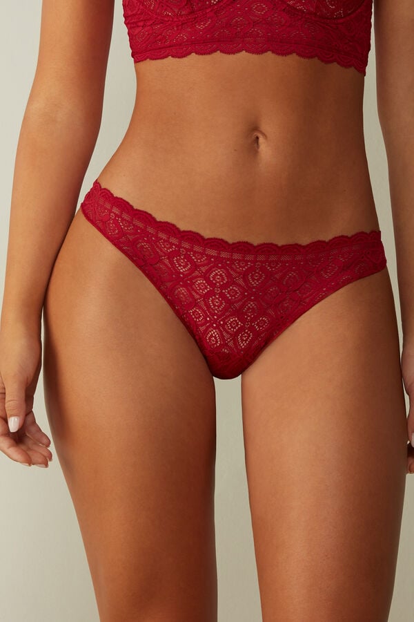 Bragas Intimissimi Lace And Microfiberzilian Mujer Rojas | UFVRW7528