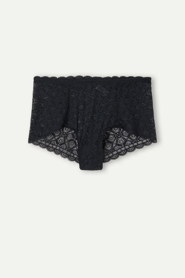 Bragas Intimissimi Lace High Waist Hipster Mujer Negras | SEIUR2617