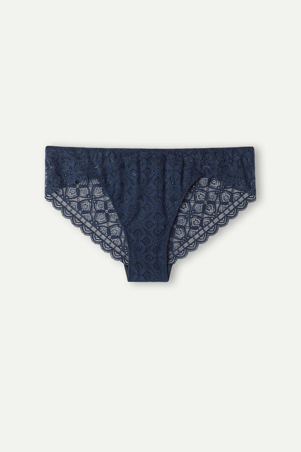 Bragas Intimissimi Low Rise Lace Mujer Azules | WLBGU8130