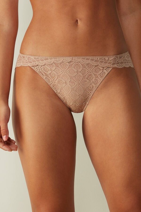 Bragas Intimissimi Low Rise Lace Mujer Naranjas Beige | FNCQE8631