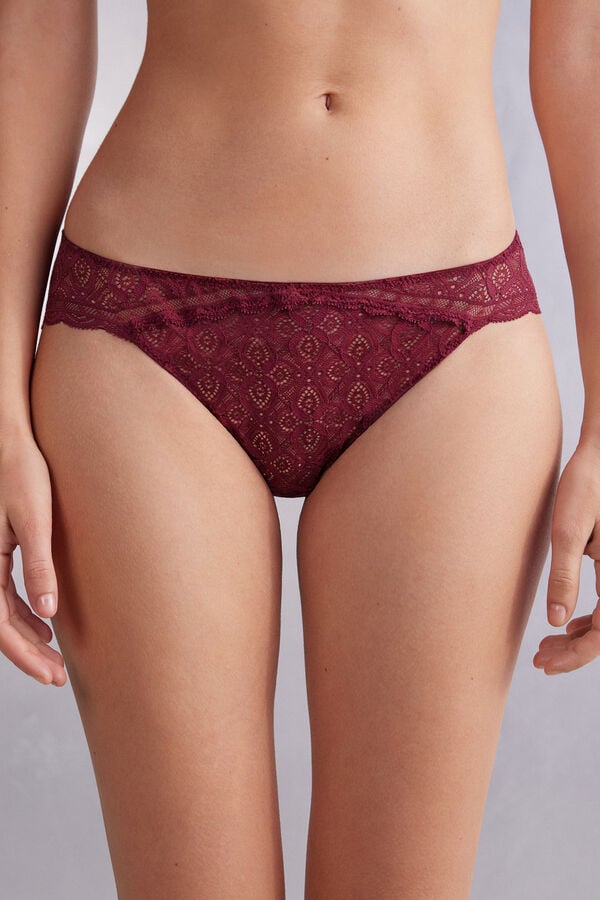 Bragas Intimissimi Low Rise Lace Mujer Rojas | JTIUR3815