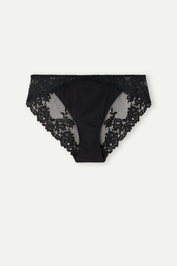 Bragas Intimissimi Pretty Flowers Mujer Negras | HFEPY0243