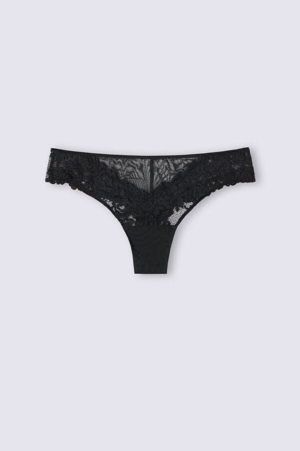 Bragas Intimissimi Pretty Flowerszilian Mujer Negras | GUTPE2731