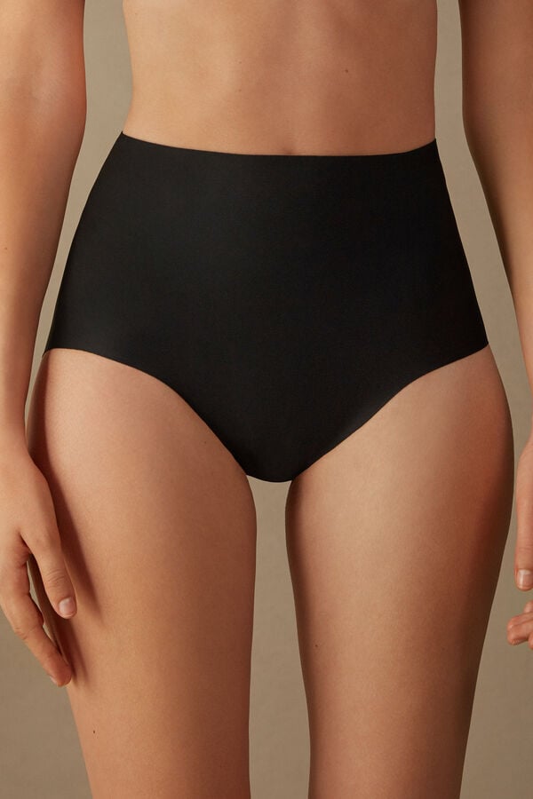 Bragas Intimissimi Raw-Cut Microfiber Mujer Negras | VNAGS8610