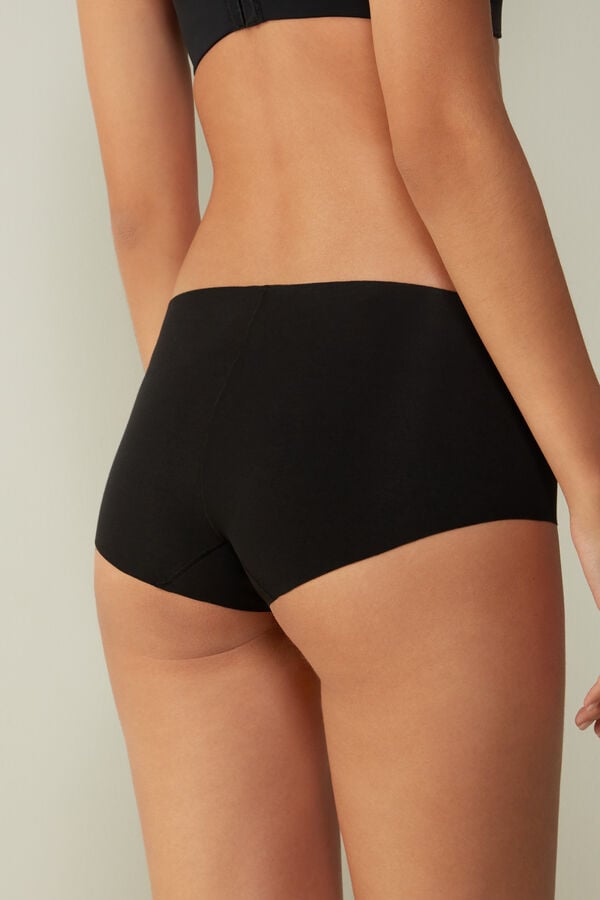 Bragas Intimissimi Seamless Cotton Hipster Mujer Negras | ORHLD5801