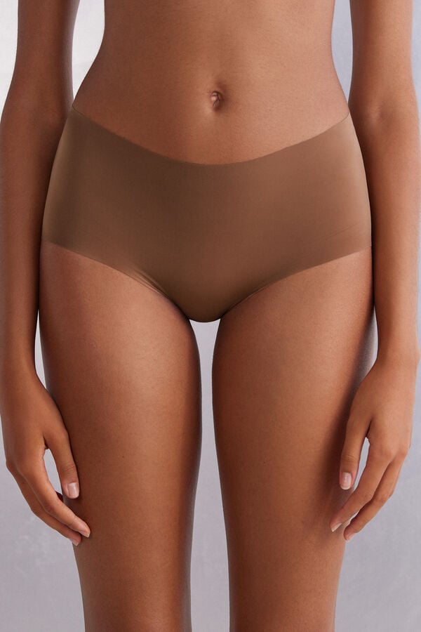 Bragas Intimissimi Seamless Microfiber Hipster Mujer Beige Oscuro | YLFKT2604