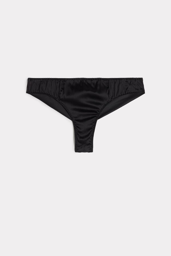 Bragas Intimissimi Silk Cheeky Mujer Negras | QIHJS7601