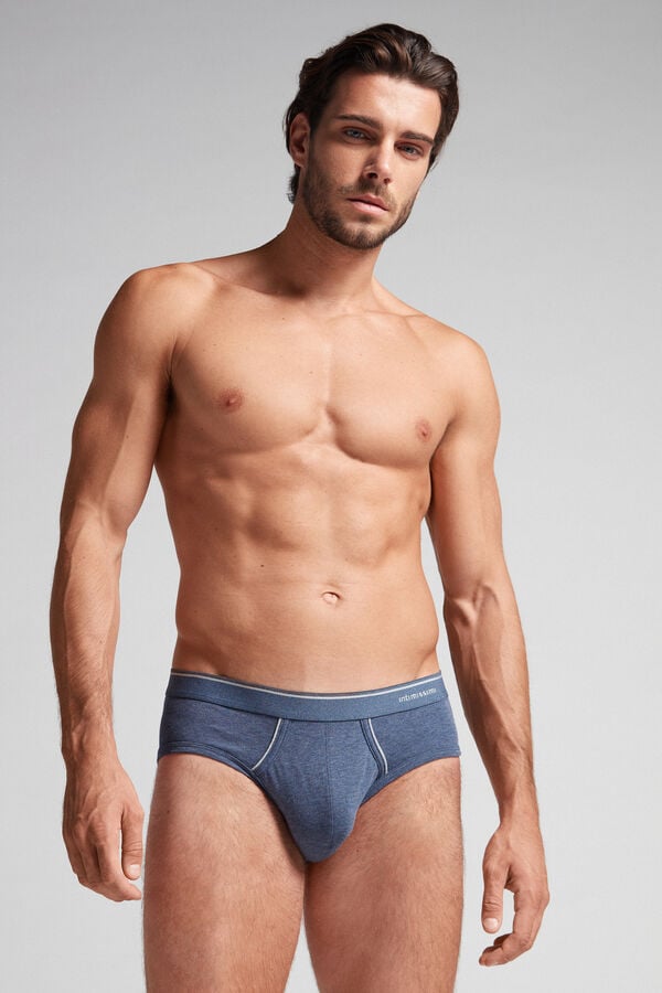 Bragas Intimissimi Superior Cotton Exposed Elastic Hombre Azules Gris Claro | MPZSH2034