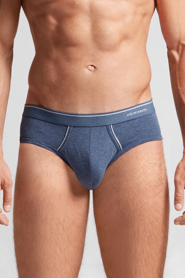 Bragas Intimissimi Superior Cotton Exposed Elastic Hombre Azules Gris Claro | MPZSH2034