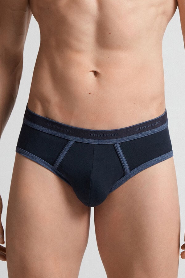 Bragas Intimissimi Superior Cotton Logo Hombre Azules Azules | HSJIV5973