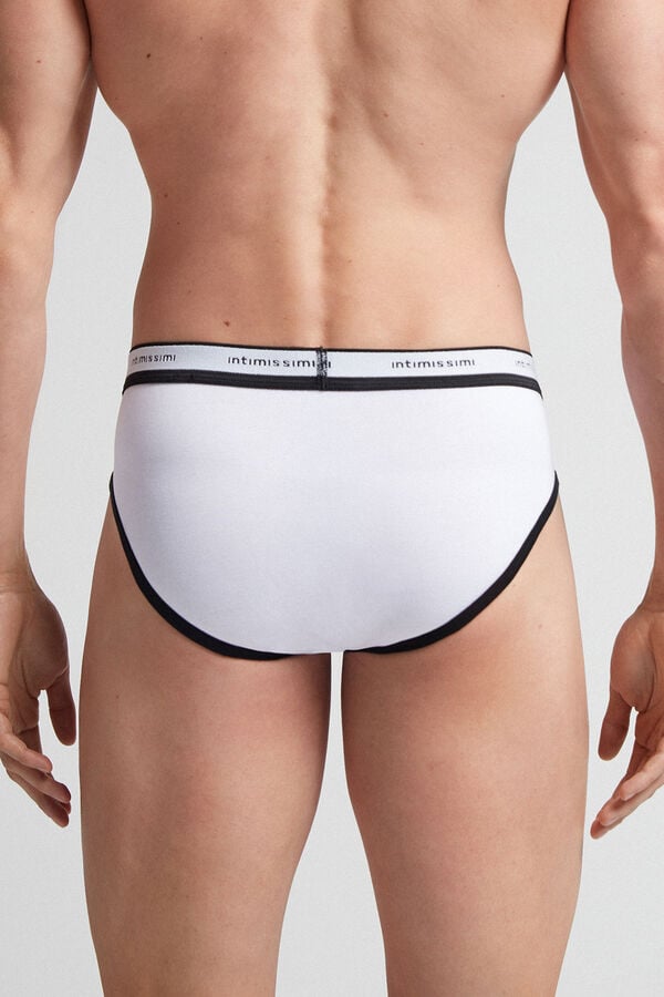 Bragas Intimissimi Superior Cotton Logo Hombre Blancas Negras | JOVNP1895