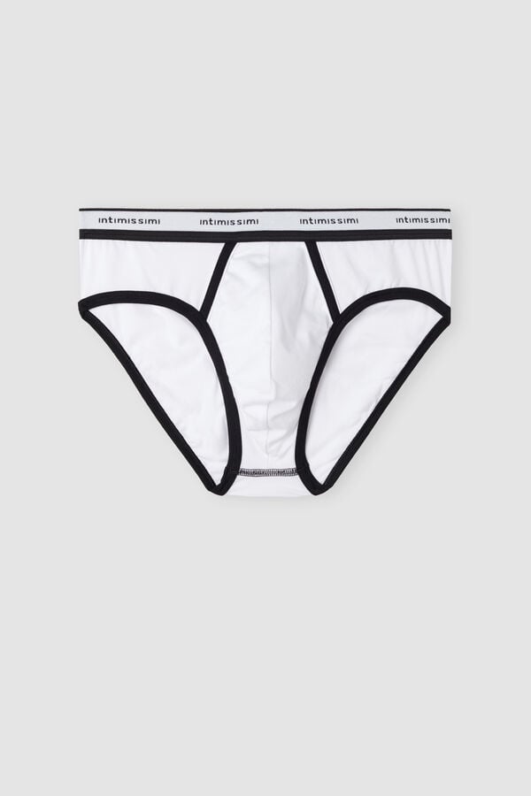 Bragas Intimissimi Superior Cotton Logo Hombre Blancas Negras | JOVNP1895