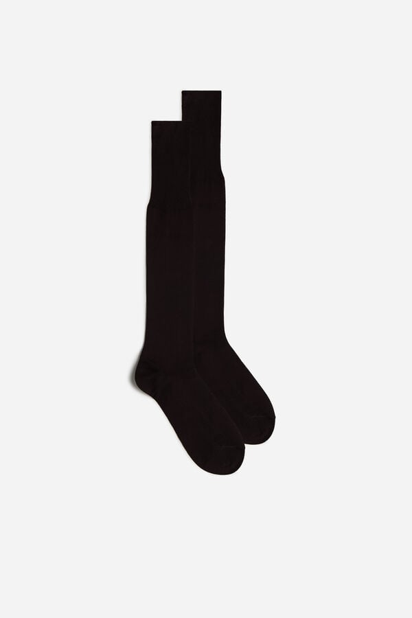 Calcetines Intimissimi Tall Sateen Egyptian Cotton Hombre Marrones | UDVIF3921