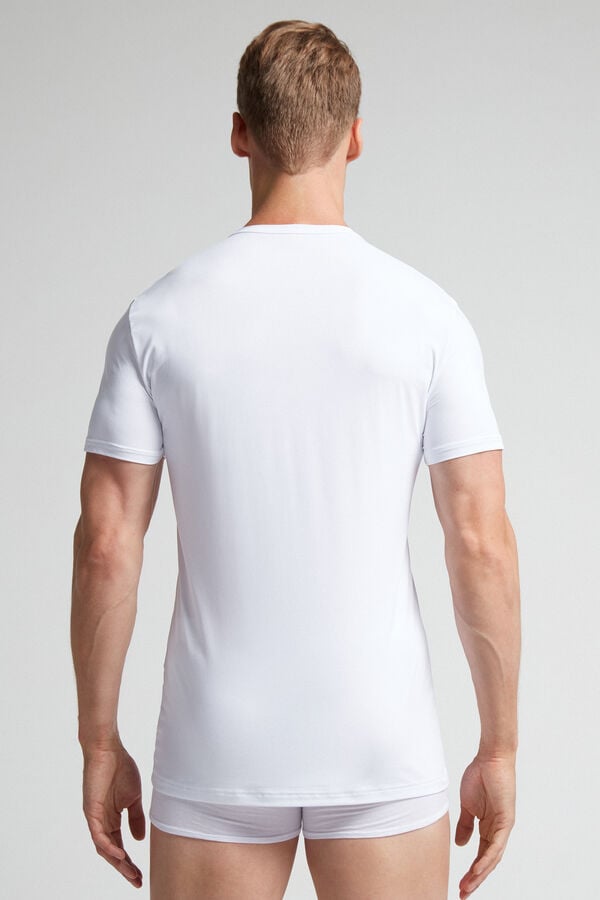 Camiseta Intimissimi Microfiber Hombre Blancas | WPQSM1039