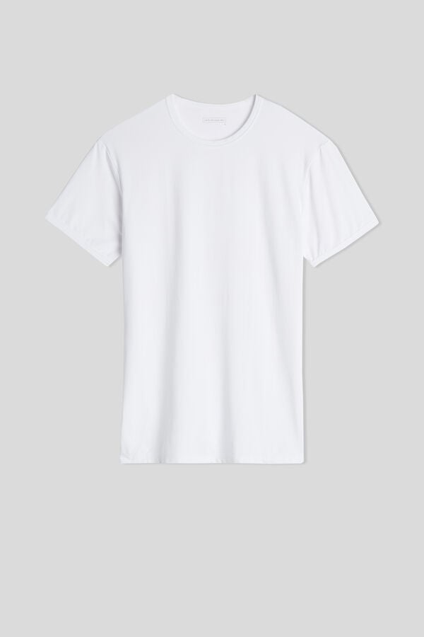 Camiseta Intimissimi Microfiber Hombre Blancas | WPQSM1039