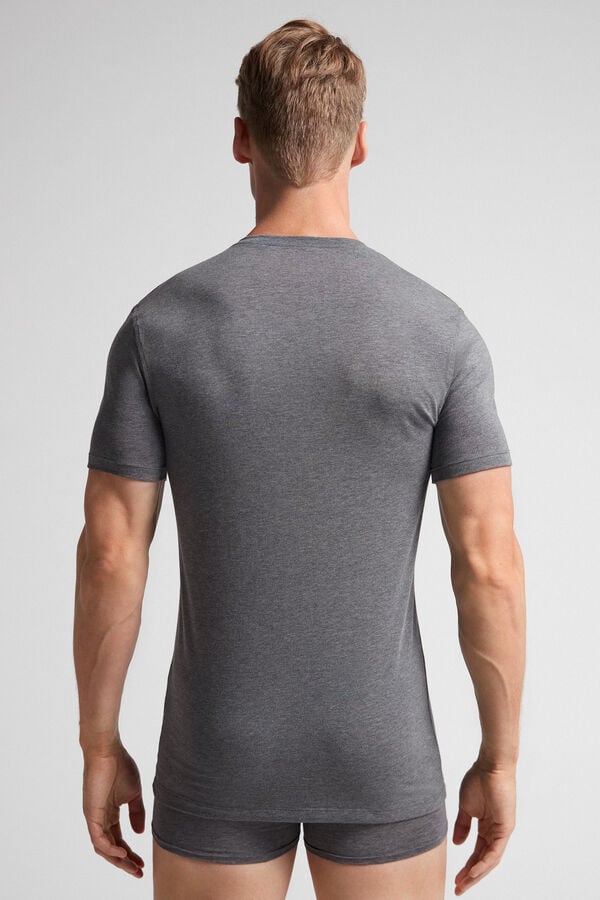 Camiseta Intimissimi Stretch Superior Cotton Hombre Gris Oscuro | BWSMD6205