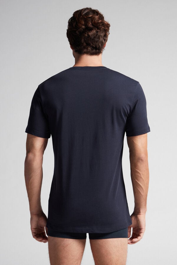 Camiseta Intimissimi Superior Cotton Hombre Negras | WUACI5340