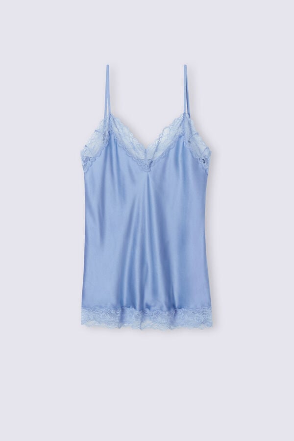 Camiseta sin Manga Intimissimi Lace And Silk Mujer Azules | NADRE3406