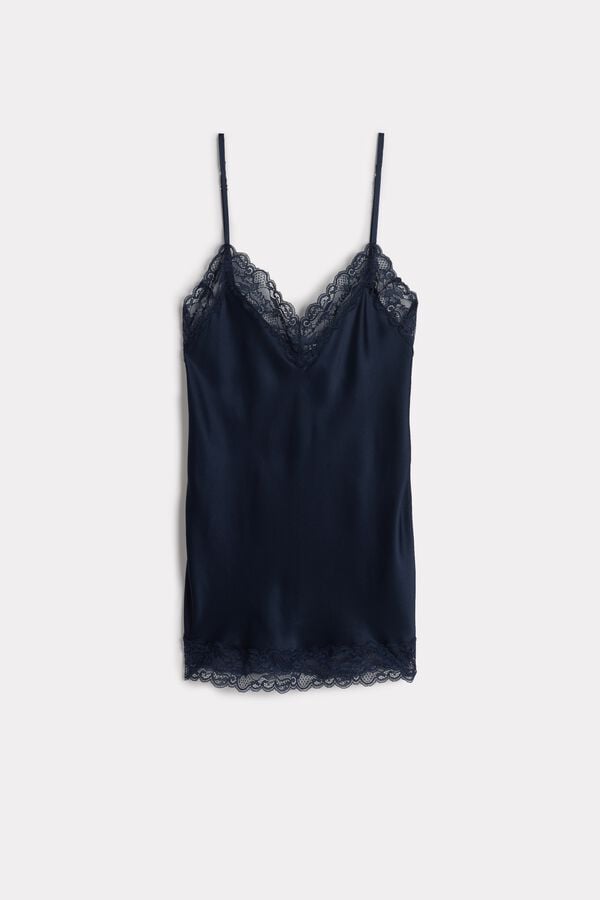 Camiseta sin Manga Intimissimi Lace And Silk Mujer Azules | AUIWK6310