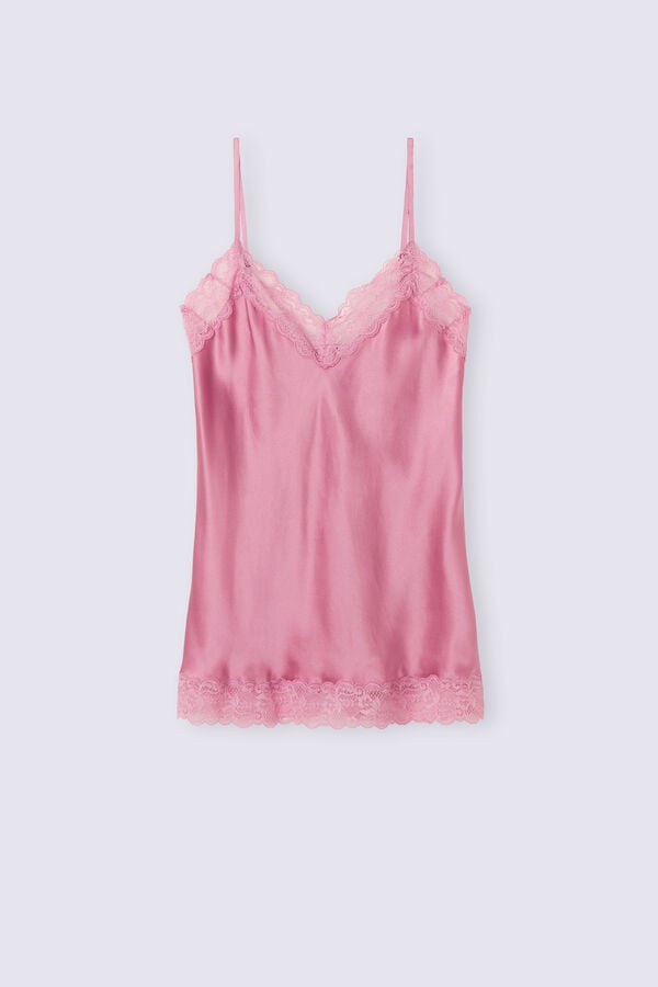 Camiseta sin Manga Intimissimi Lace And Silk Mujer Rosas | FWOMG6937