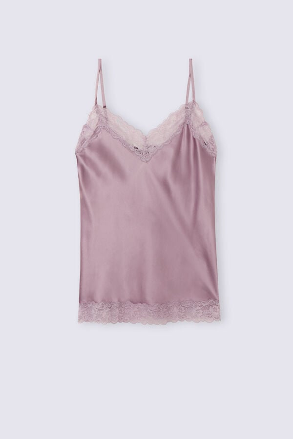 Camiseta sin Manga Intimissimi Lace And Silk Mujer Rosas | IDQEM1894