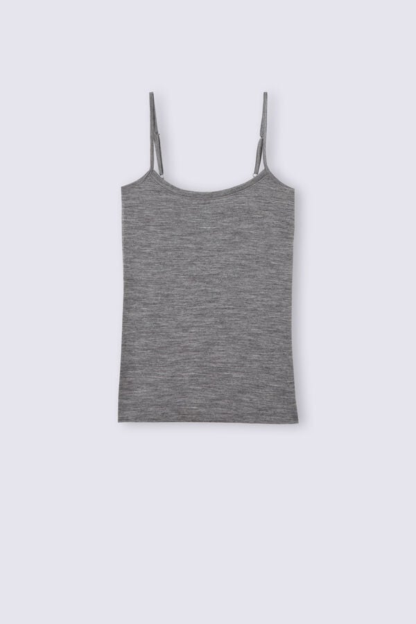 Camiseta sin Manga Intimissimi Wool Cotton Camisole Mujer Gris | BSZOK9610