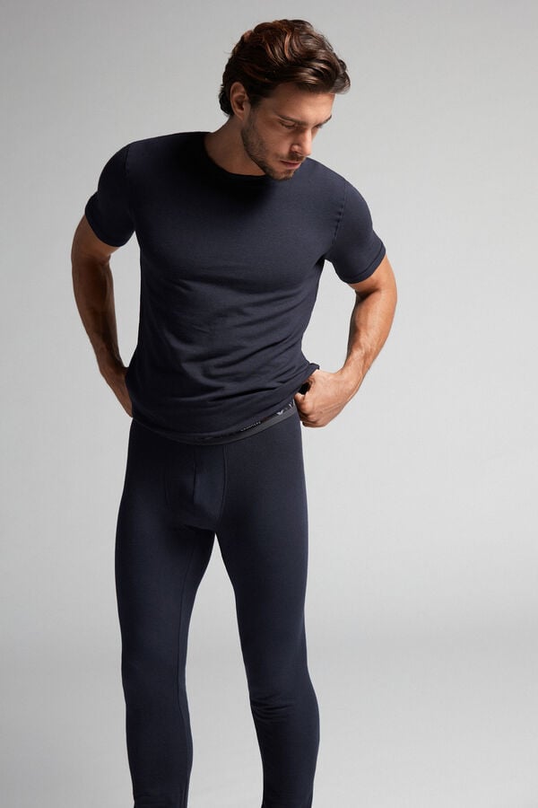 Leggins Intimissimi Modal-Cashmere Hombre Negras | YAVFE2013